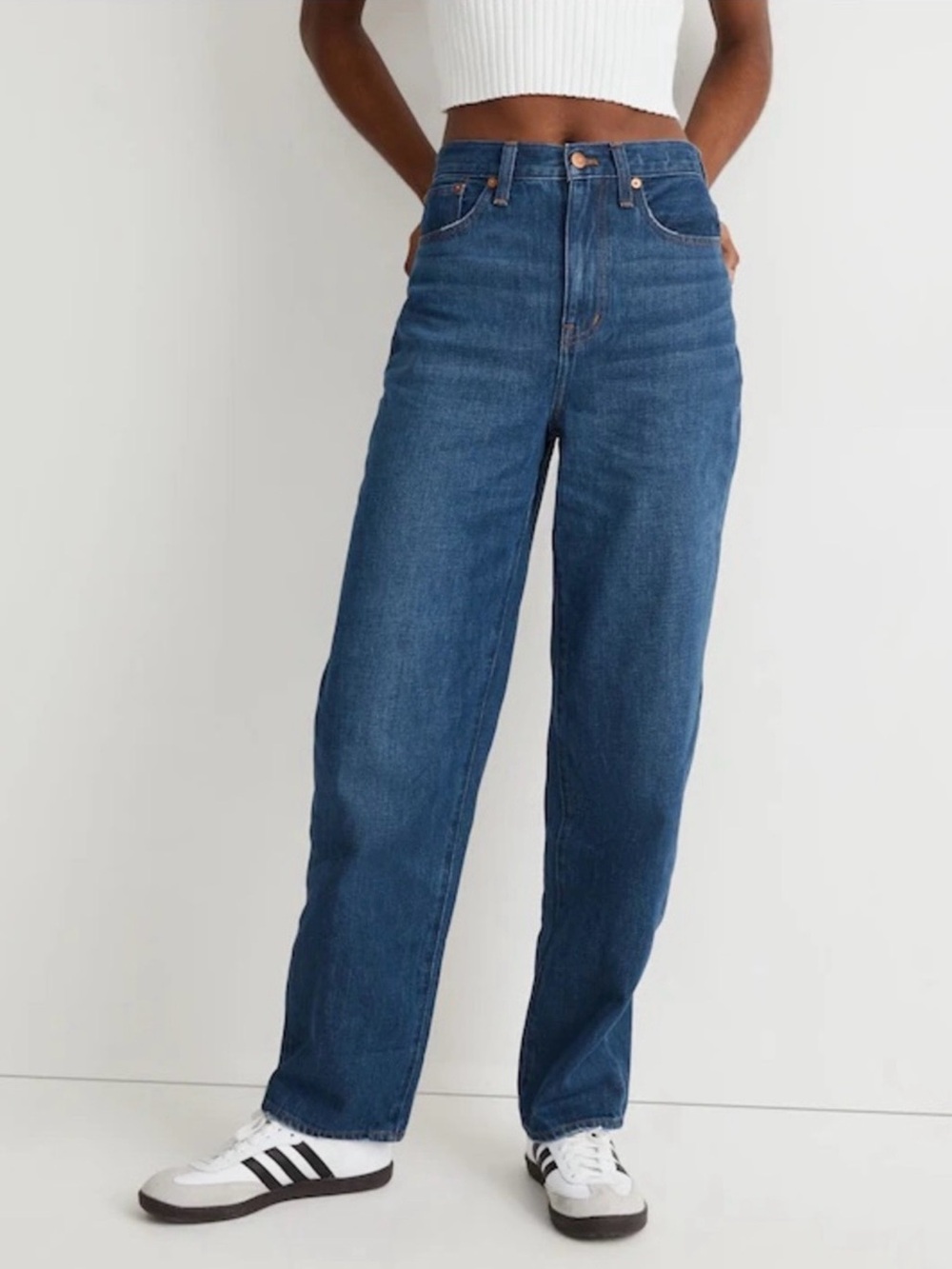 Madewell Baggy Straight Jeans Size 28 in Deep Blue Wash
